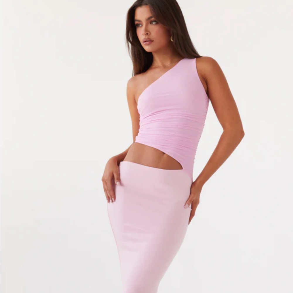 Peppermayo Pink Cutout Maxi Dress